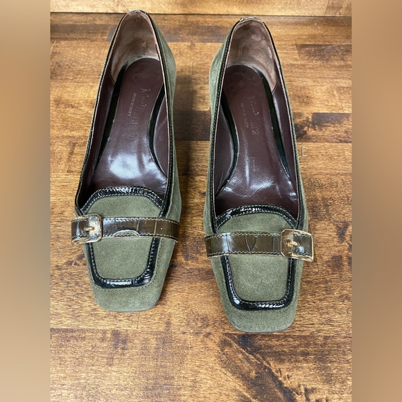 MaxMara Vintage Leather/Suade Kitten Heels - Picture 5 of 10